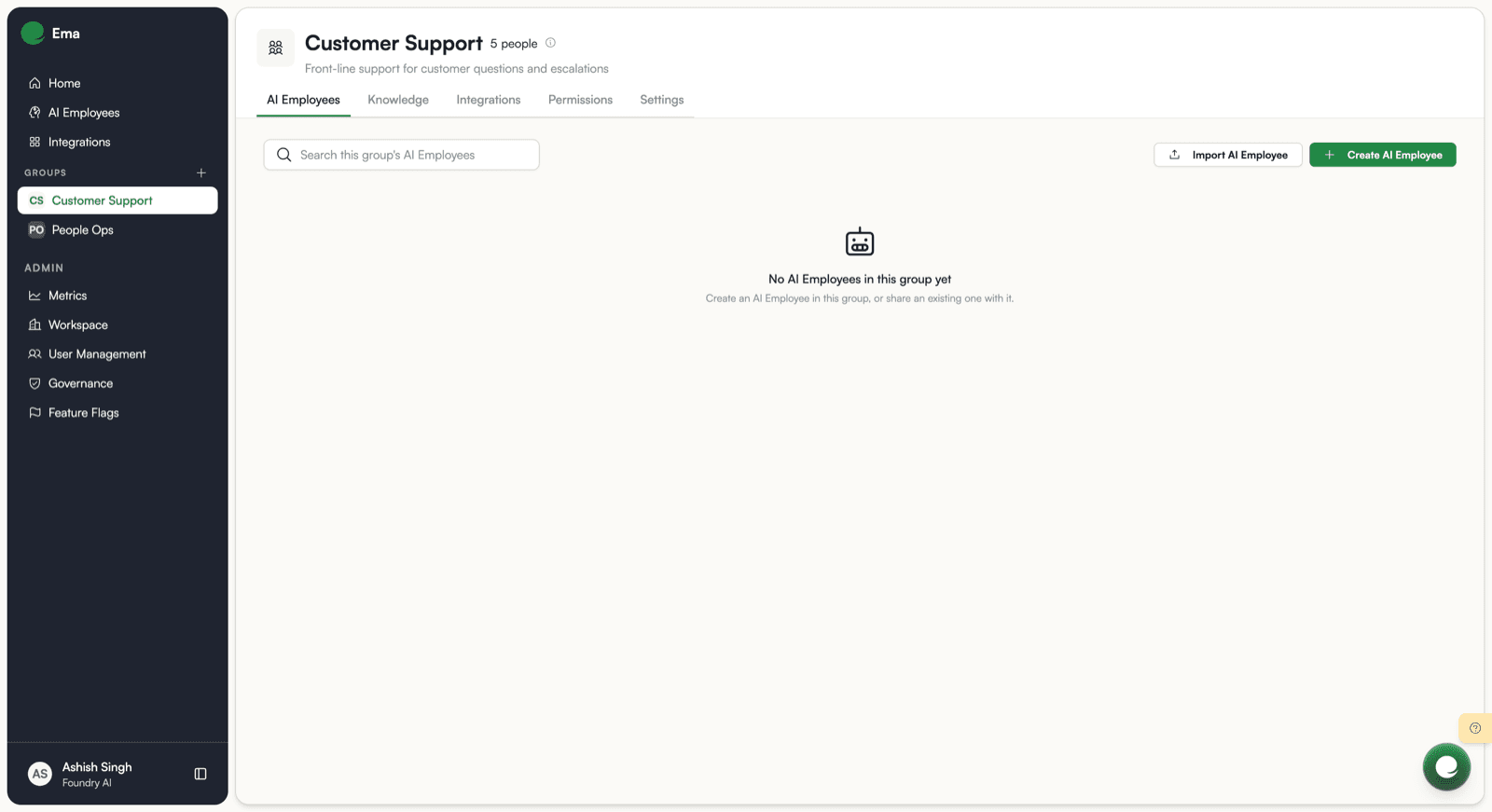 The GROUPS section of the sidebar, listing the groups you belong to
